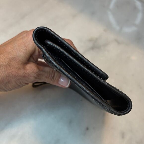 Coach Wallet Signature Stripe Leather Full Sized Wallet (#2) - Picture 7 of 15